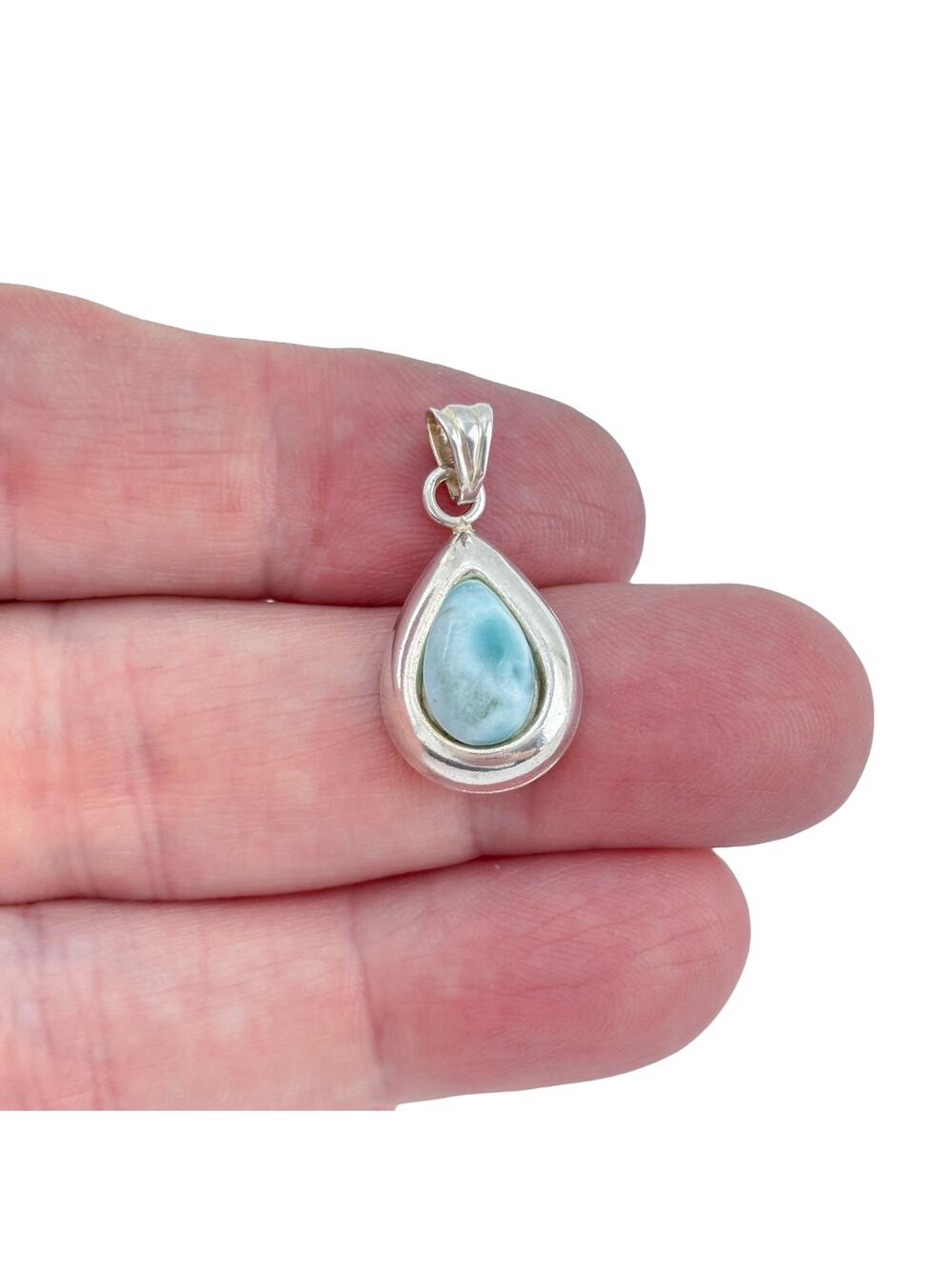 Vintage Sterling Silver 925 Larimar Pendant